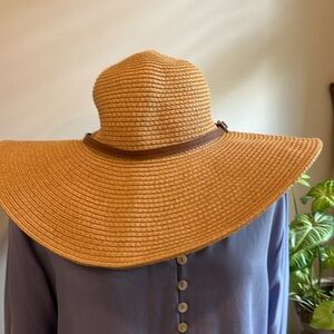 Melissa Odabash Tan Wide-Brim Sun Hat